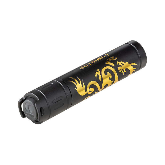 Black - Lumintop LOONG 900 Lumens Compact EDC Flashlight With Tail Switch and Portable Keychain 5 Mo
