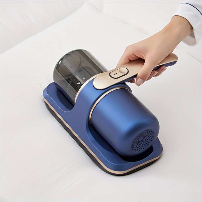 Blue - 8KPa Handheld Vacuum Cleaner Cordless Couch Cleaner Double Beat UV Mattress Machine Deep Clea