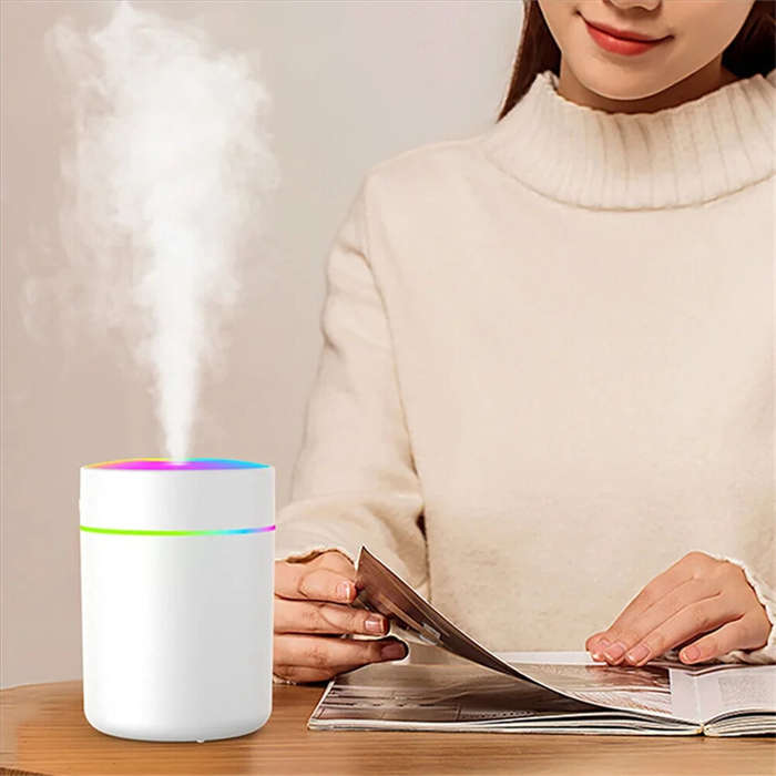 White - Tevorex Colorful Desktop 180ml Air Humidifier Aroma Diffuser Mini Essential Oil Purifier Aro