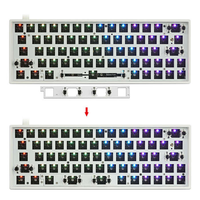 SKYLOONG GK64X GK64XS Keyboard Kit RGB Hot Swappable 60% Programmable bluetooth Wired Case Customize