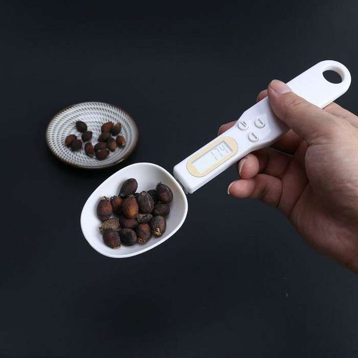 Black - Spoon Scale Measuring Spoon Scale Food Scale Mini Electronic Scale Ingredients Scale Cat Foo