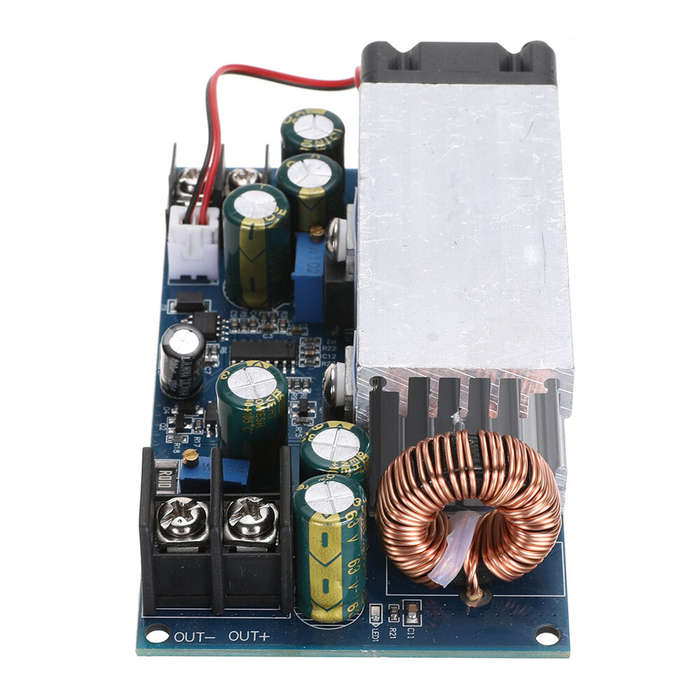 Blue - DC-DC 600W 25A Step Down Power Supply Fan Adjustable Buck Voltage Converter Module 12-75V to