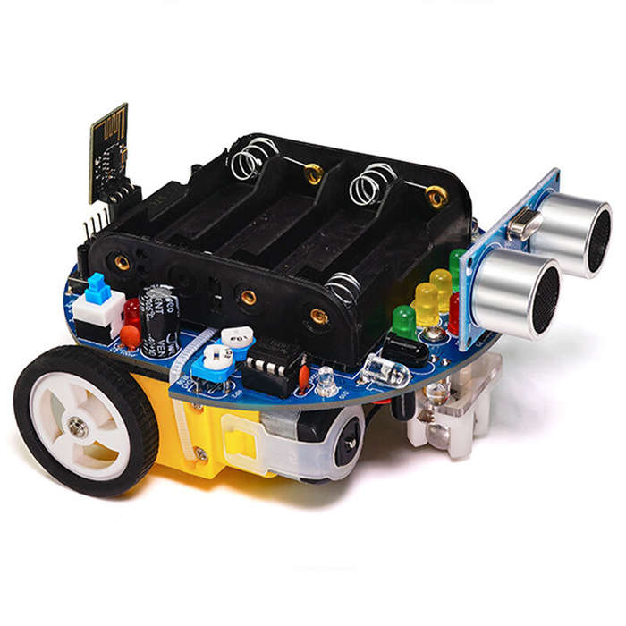 #1 - HU-063 Graphical Programming 51 Intelligent Car Kit Infrared Tracking Ultrasonic Obstacle Avoid