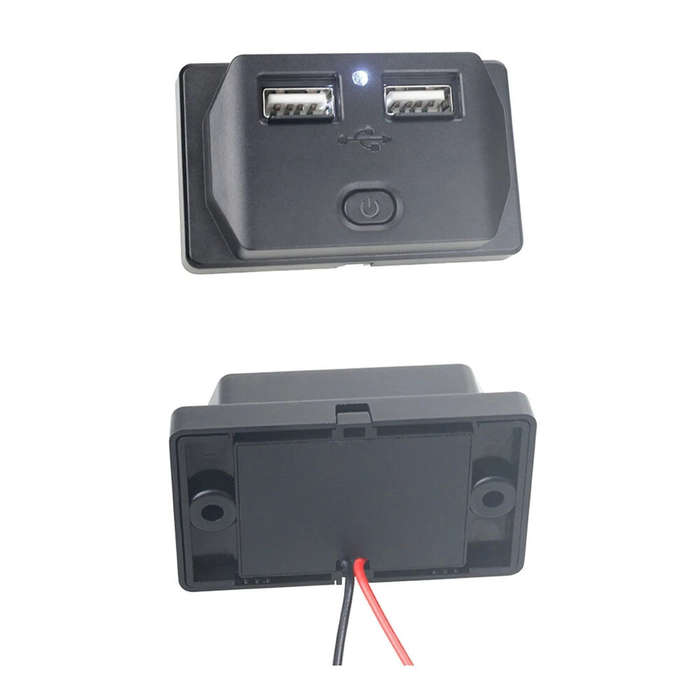 QC3.0 PD - Fast Charging LED Power Outlet for Car Boat RV Charger Socket with Dual USB Ports LED Ind