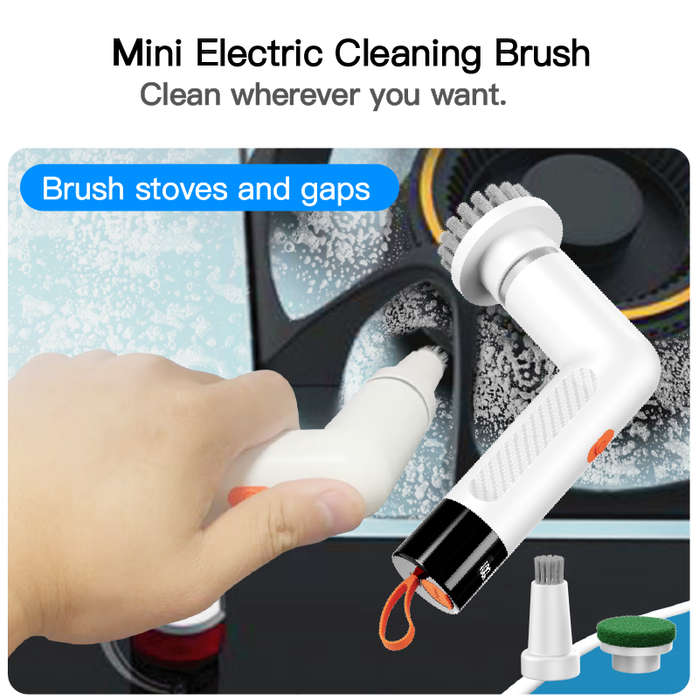 Black - Multi-Function Electric Cleaning Brush Brushless Motor with Smart Screen Display Suitable Fo