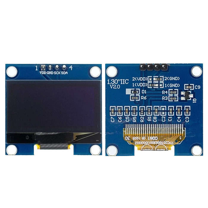 7pinSPI-White - 1.3 Inch OLED Display Module White/Blue 128X64 SPI/IIC I2C Communicate Color 4Pin/7P