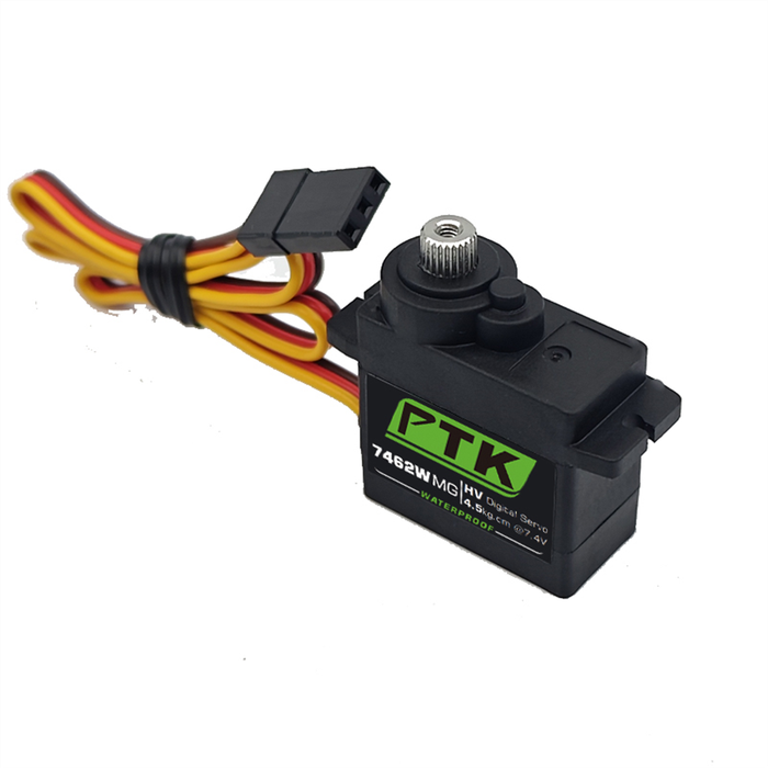 Black - PTK 7462W MG 25T Aluminum Gear 180 9g Digital Waterproof RC Servo for Robot Fixed Wing Car a