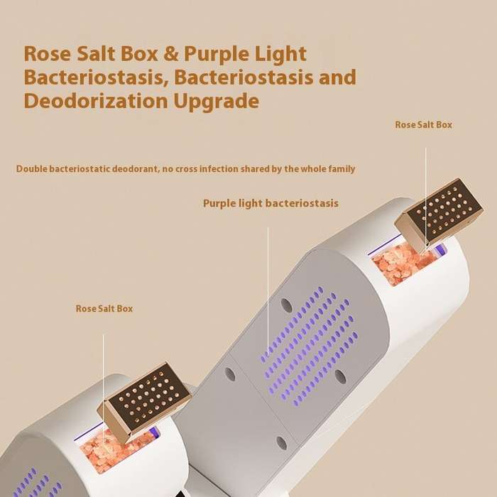 White - Foldable Retractable Shoe Dryer Powerful UV Shoe Sterilizer Deodorizer Shoe Dryer Household
