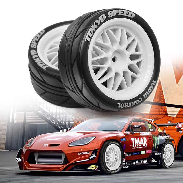 Black - RS Starscream 1/10 Touring Car Tire for Kyosho FW06 Tamiya TT01 TT02 XV01 Racing Tire R157 R