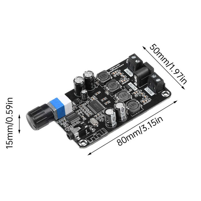 Black - XH-A415 Digital BT Amplifier Board Dual Channel Stereo Output 50W+50W High Efficiency Class-