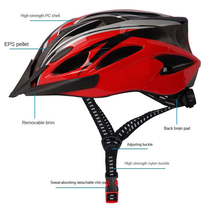White - XANES 54-62cm Cycling Helmet Comfort Lining Lightweight Hollow Men Women Adjustable Riding S