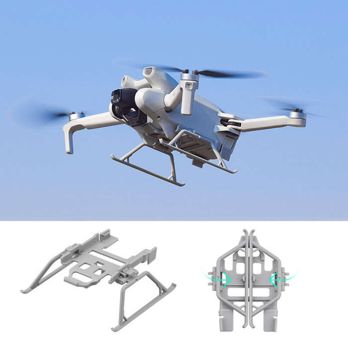 BRDRC Foldable Extended Heighten Landing Gear Skid Legs Protector Support for DJI Mini 3 / Mini 3 PR