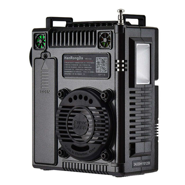 Army Green - HanRongDa HRD-A320 Radio AIR FM MW SW VHF WB Multi-band Radio bluetooth Speaker Aviatio