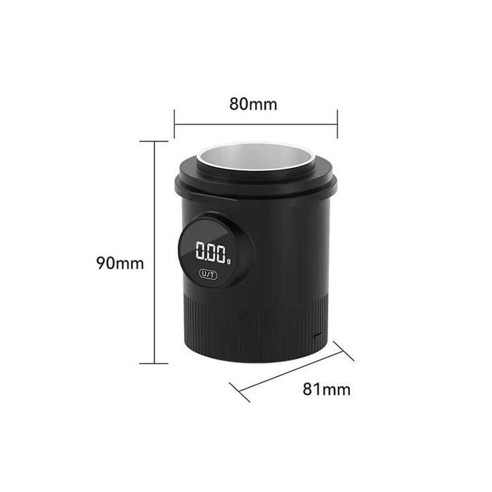 Black - Digital Coffee Dosing Cup 0.1g Precision Espresso Scale 500g Max Capacity Compact Portable E