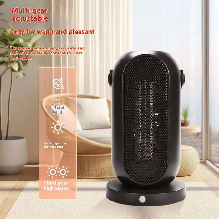 EU - 1500W PTC Heater Household Shaking Fan Heater Desktop Fan Heater Electric Heater Indoor Heating