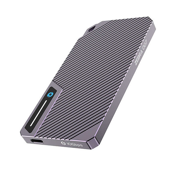 JEYI 007 Dual Protocol SSD Enclosure M.2 NVME/SATA 10Gbps Portable Hard Drive Enclosure for 2280 Har
