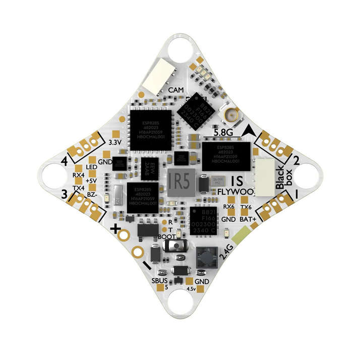 FC+ESC+VTX - 25.5 x25.5mm FLYWOO GOKU F405 ERVT 1S ELRS Flight Controller 5V BEC & 5A 5in1 ESC Built