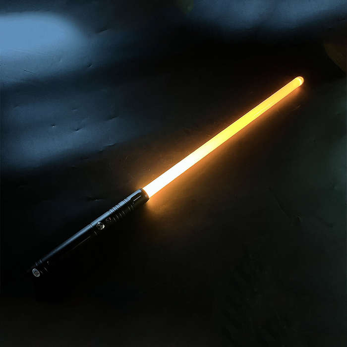 Black*2pcs - 2-in-1 Metal Laser Sword with Hit Sound and Seven Color Lights Rechargeable Perfect for