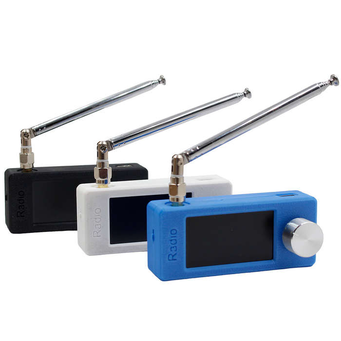 White - Mini Pocket Radio ESP32-S3 SI4732 Receive Radio 1.9inch IPS Screen LSB/USB/AM/FM Radio 0.5-1