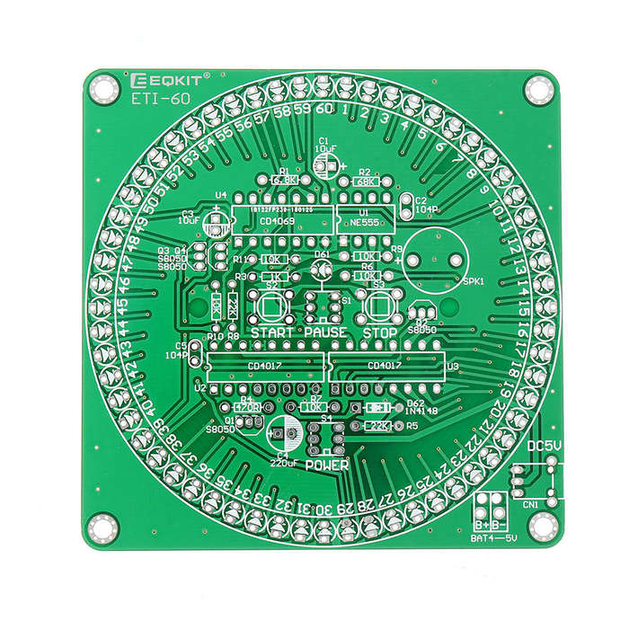 5pcs EQKIT 60 Seconds Electronic Timer Kit DIY Parts Soldering Practice Board