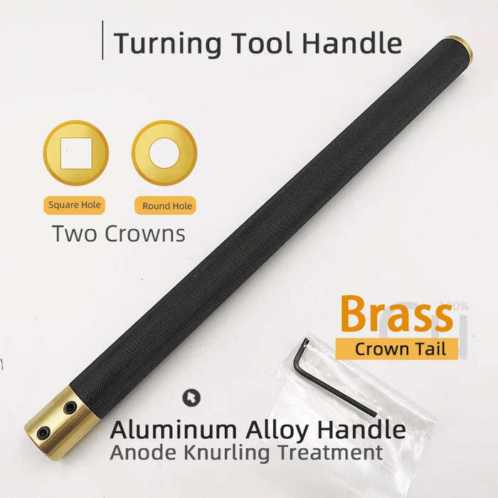Round Handle - GANWEI Wood Lathe Truning Tools Grip Handle for Square 12mm Round Turning Tool bar