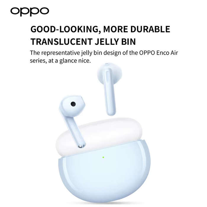 White - OPPO Enco Air2 TWS Earbuds Wireless bluetooth Earphone AI Call Noise Reduction 13.4mm Moving