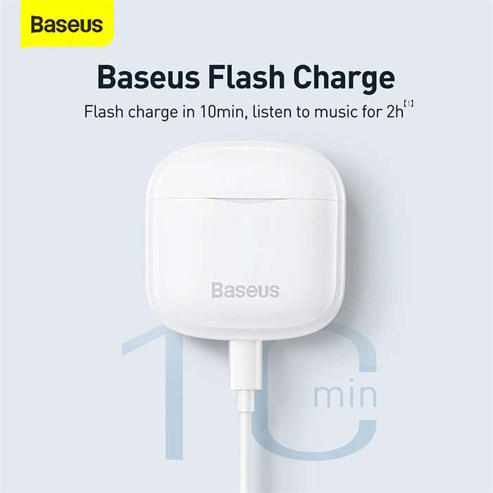 Baseus E3 TWS bluetooth V5.0 Earphone 13mm Titanium Driver Low Latency 330mAh Battery Flash Charge I