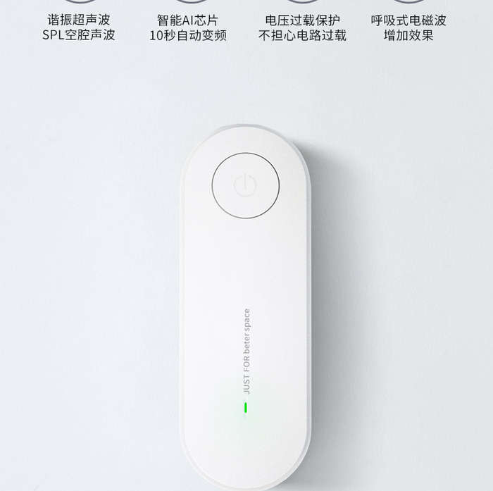 Black+white - 2pcs Ultrasonic Pest Repellent EU plug 3-in-1 Triple Frequency 360 Degree Coverage Eas