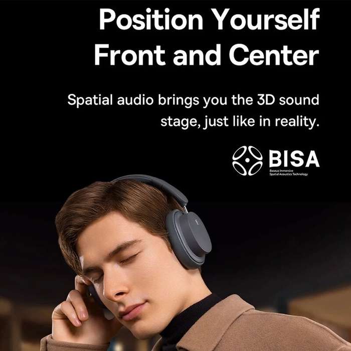 White - Baseus Bowie D05 bluetooth Headset Wireless Headphone HiFi Stereo BISA 3D Audio Low Latency