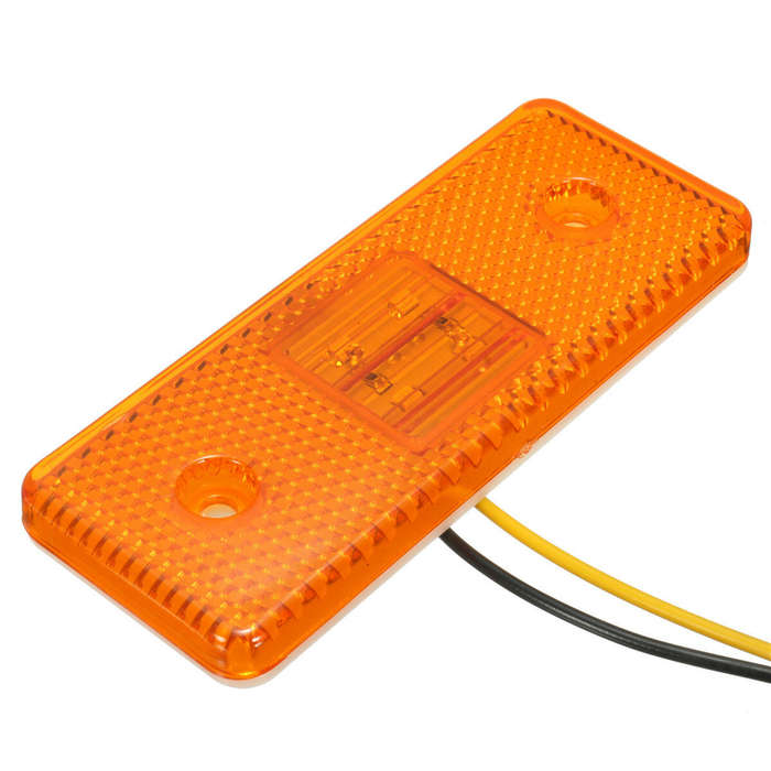 Red - 4 LED 24V Truck Trailer Lorry Side Marker Light Lamp Amber White Red