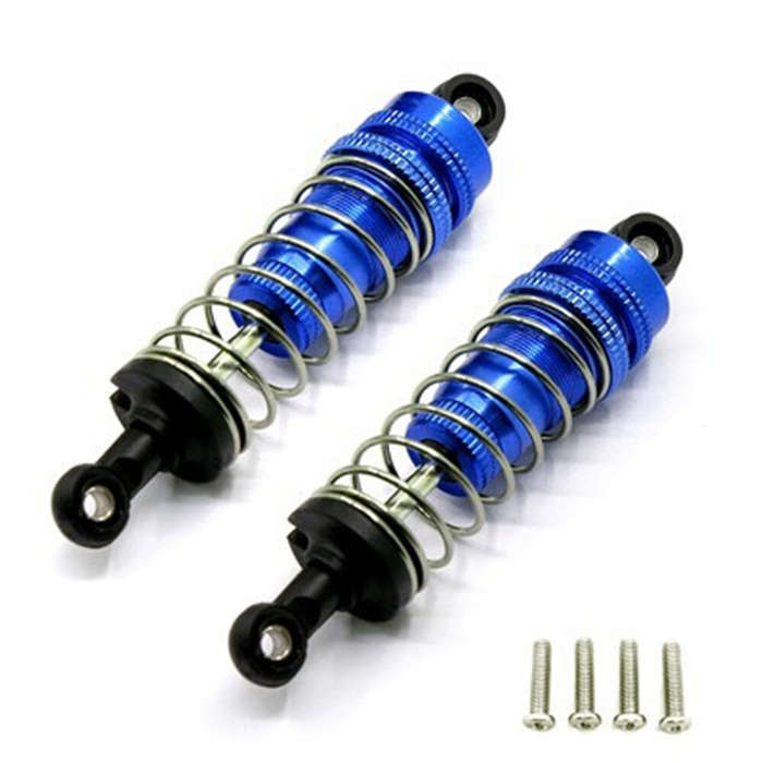 Blue - 2pcs Upgraded Front Rear Shock Absorber For MJX 16207 16208 16209 16210 RC Car Parts