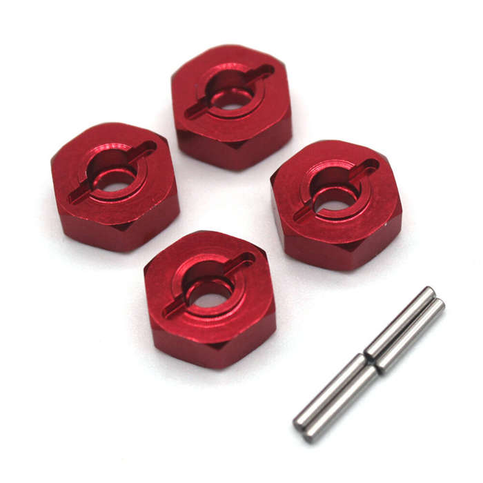Sky Blue - 4PCS Upgraded Metal Parts Hexagonal Adapter for 1/14 ZD Racing MT16 Rlaarlo JIUSI MT14R P