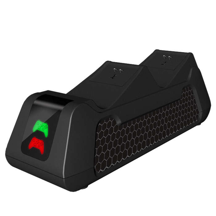 Black - SKYPHER HHC-X1052 Dual Controller Charging Dock 1800mAh Battery Type-C Rechargeable Battery