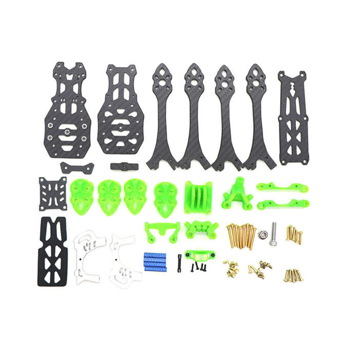 Black - HSKRC MAK5 225mm Wheelbase 3K Carbon Fiber 5 Inch Freestyle Frame Kit Support DJI Air Unit D