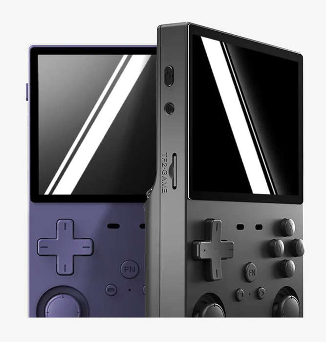 Purple - L35 128G Open Source Handheld Gaming Console 3.5-inch IPS Screen RK3326 Quad-core Built-in
