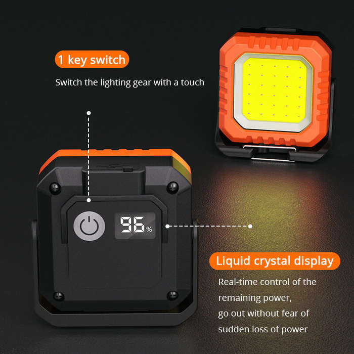 Purple - IPree 500LM USB Rechargeable Work Lights IPX4 Waterproof Mini LED Flashlight Lantern for Ou
