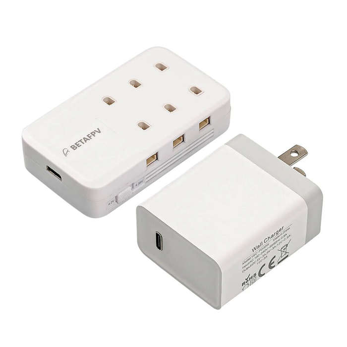 EU Plug - BETAFPV 6 Ports 1S 30W 1A Battery Charger for BT2.0 PH2.0 Connector Lipo Battery
