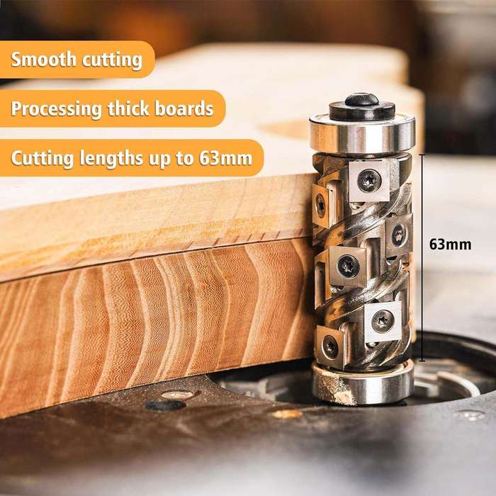 Type-A - Top&Bottom Bearing Flush Trim Router Bit 1/2 Shank with 12PCS Carbide Inserts Woodworking T