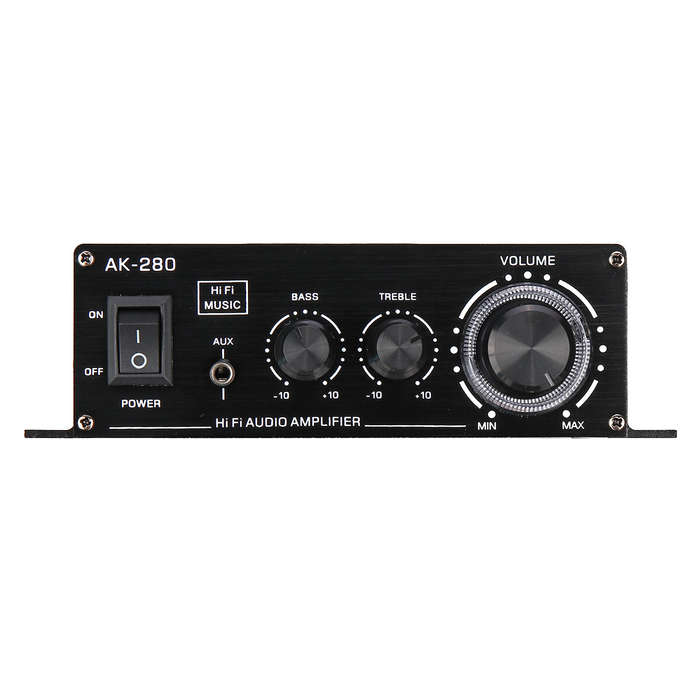 AUTSOME 12V 40Wx2 Power Amplifier 2.0 Channel 90DB Car Small Power Amplifier