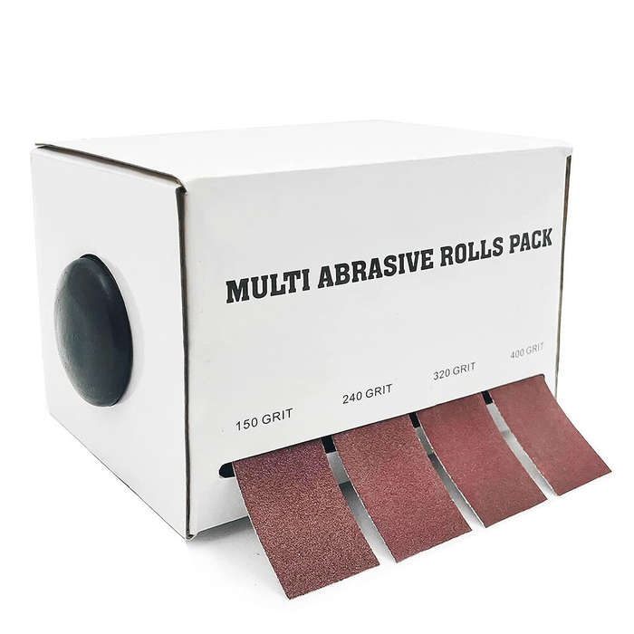 4pcs Abrasive Paper Sandpaper With Dispenser Drawable Emery Cloth Roll Polishing Tearable Abrasive C