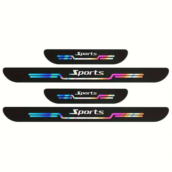 4pcs black - 4pcs Car Anti Scratch Door Sill Protector Sticker Strip Car Threshold Protection Bumper