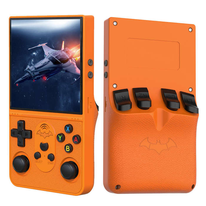 Purple - T16MAX 64G 4-inch IPS Retro Handheld Game Console 15000+ Games RK3326 Quad Core Dual 3D Joy