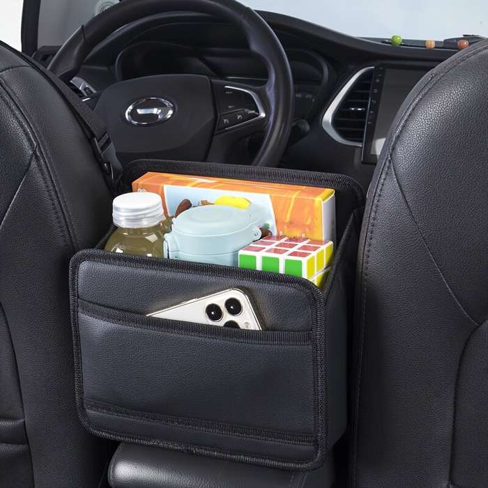 #2 - Car Seat Middle Storage Bag For Bags Storage Net Pocket Hanging Bag Center Console Armrest Box