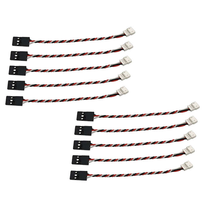 15cm - 10PCS JST 10cm/15cm 1.5mm 3Pins Male Female and JR Style for Mini Receiver Servo Wire Plug Co