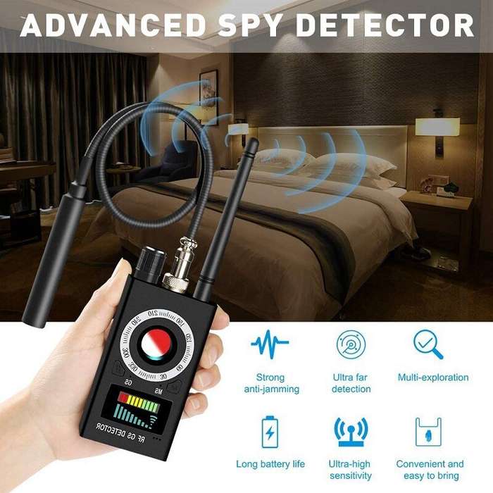 Black - K18 Multi-function Anti-Candid Cam Wireless Lens Device Finder 1.2MHz-3GHz GSM Audio Bug Fin