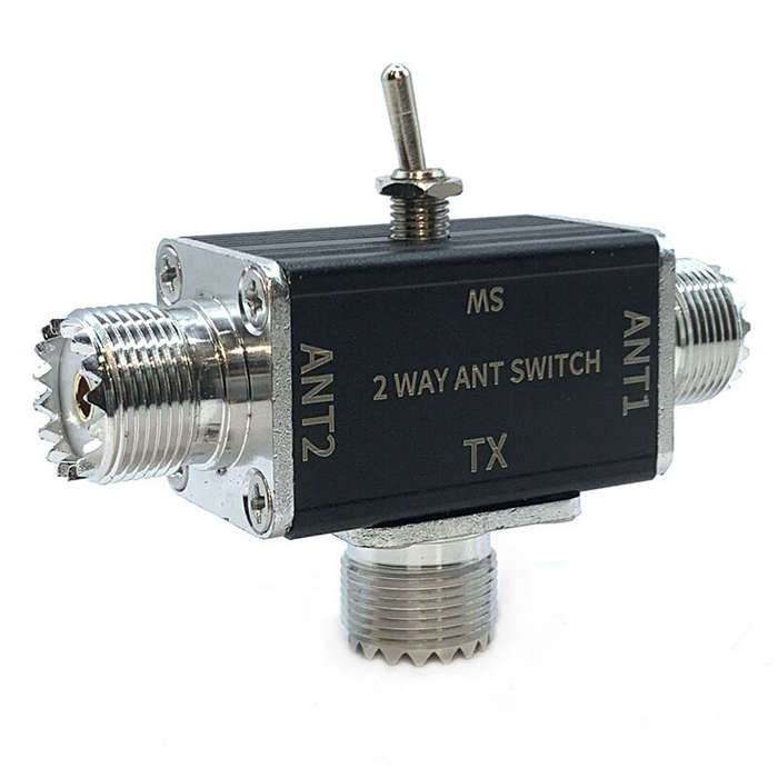 BNC Connector - 2-Way Manual Coaxial Antenna Switch Adapter Converter for Radio Antenna 1 Input & 2