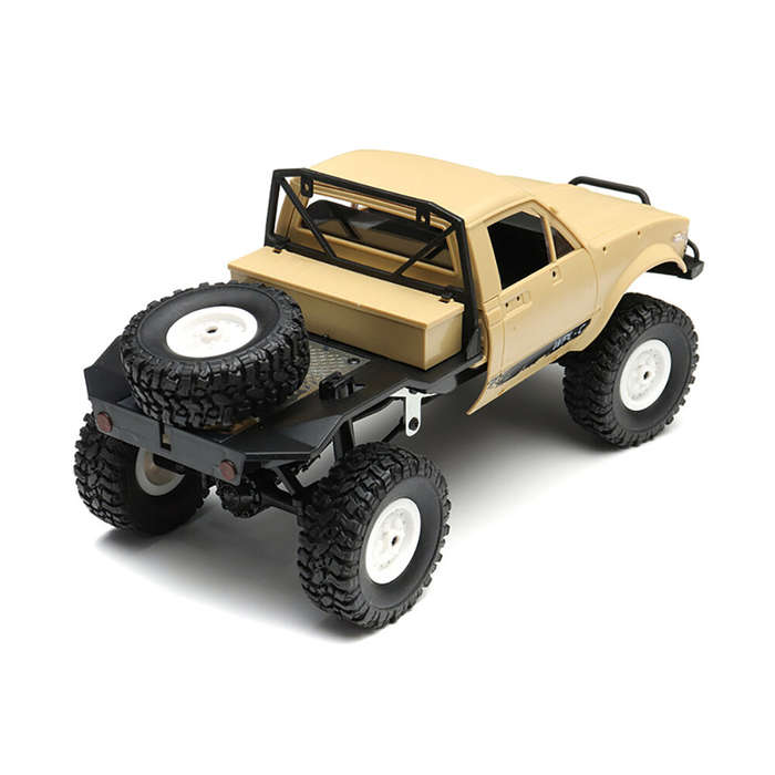 Red - WPL C14 upgrade 1/16 2.4G 4WD Off Road RC Military Car Rock Crawler Truck With LED Full Propor