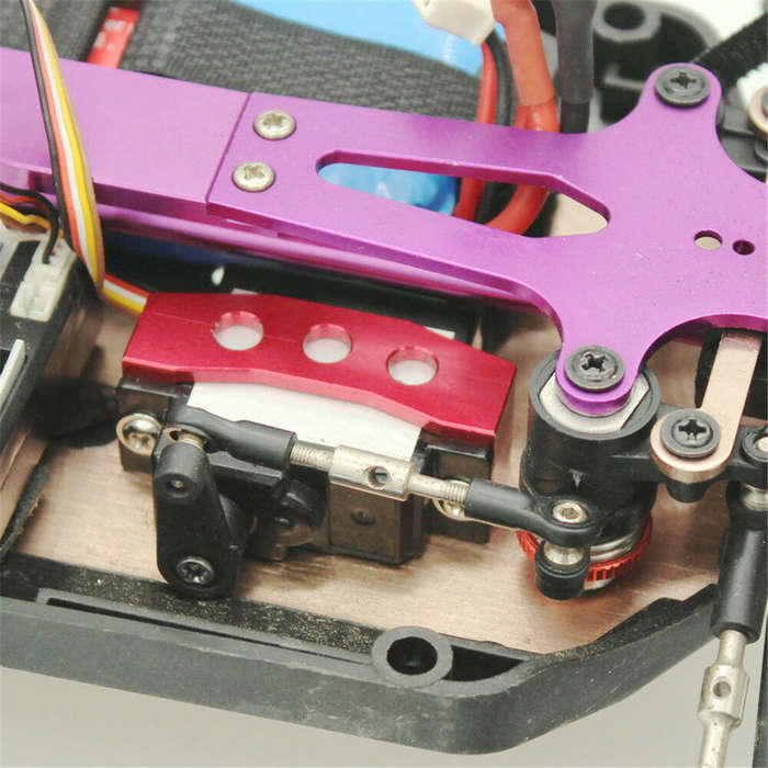 Red - Upgraded Metal Servo Mount Seat for Wltoys 144001 144010 124018 124019 RC Car Vehicles Model P