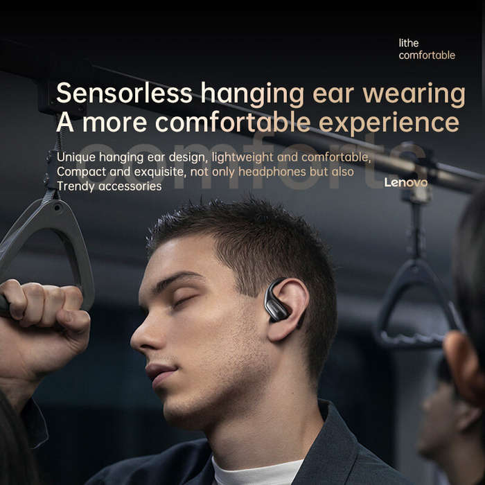 White - Lenovo EA305 TWS Headset LED Digital Display Wireless bluetooth 5.4 Earphone 14.2mm Large Di