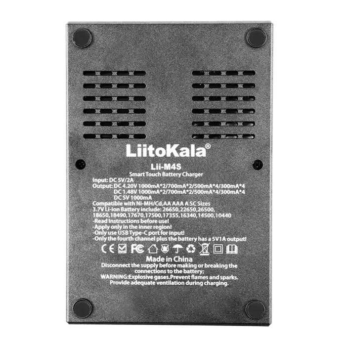 LiitoKala Lii-M4S Battery Charger for 26700 18650 26650 21700 AA Touch Button LCD Display Test The B